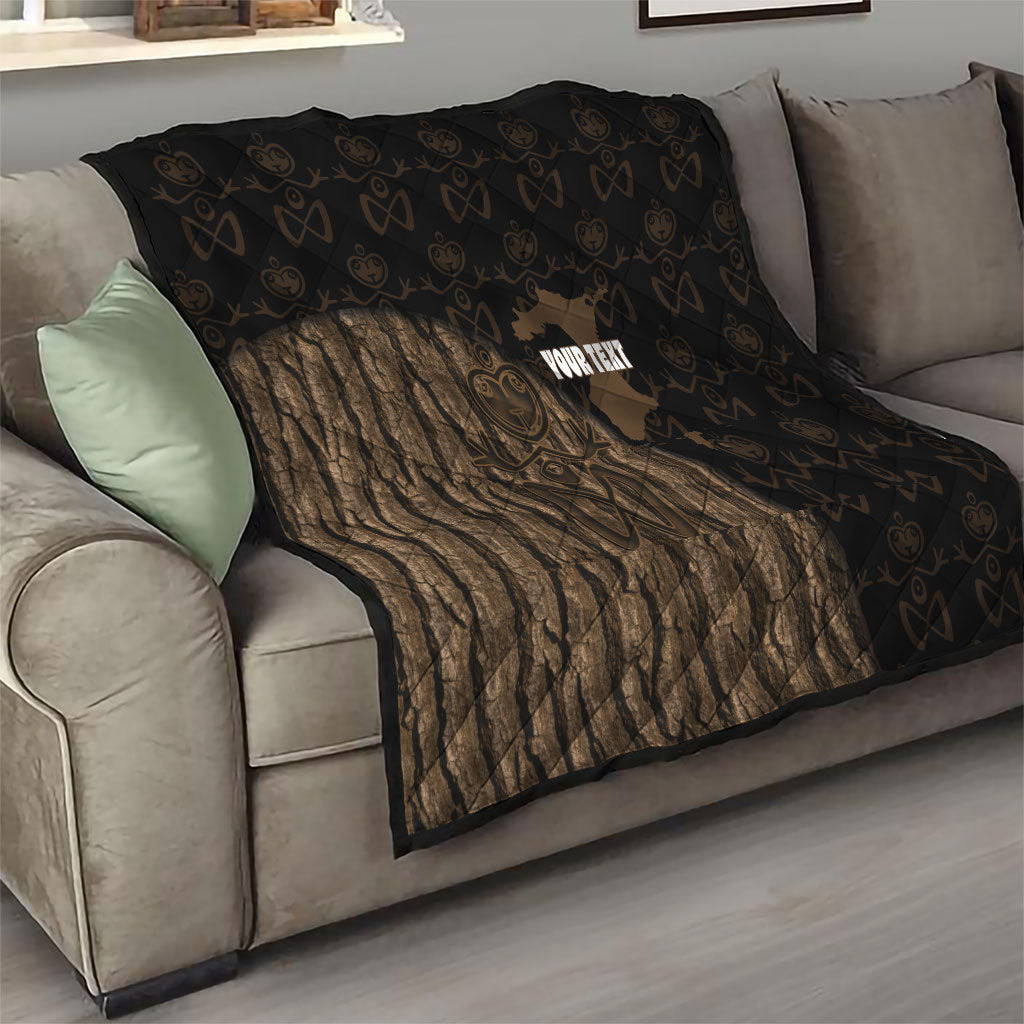Moriori Kekoru New Zealand Personalised Quilt Kopi Rakau Carving Chatham Islands Map