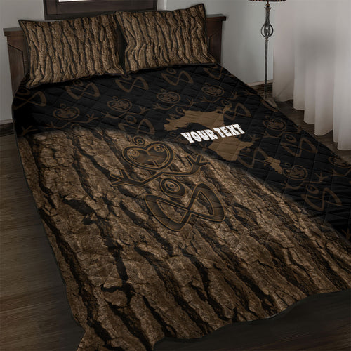 Moriori Kekoru New Zealand Personalised Quilt Bed Set Kopi Rakau Carving Chatham Islands Map