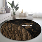 Moriori Kekoru New Zealand Personalised Round Carpet Kopi Rakau Carving Chatham Islands Map