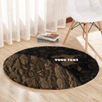 Moriori Kekoru New Zealand Personalised Round Carpet Kopi Rakau Carving Chatham Islands Map