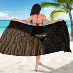 Moriori Kekoru New Zealand Personalised Sarong Kopi Rakau Carving Chatham Islands Map