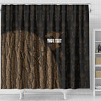 Moriori Kekoru New Zealand Personalised Shower Curtain Kopi Rakau Carving Chatham Islands Map