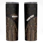 Moriori Kekoru New Zealand Personalised Skinny Tumbler Kopi Rakau Carving Chatham Islands Map