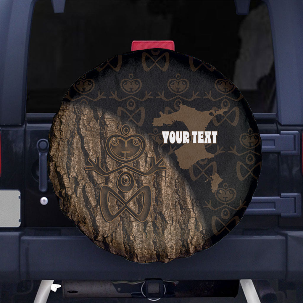 Moriori Kekoru New Zealand Personalised Spare Tire Cover Kopi Rakau Carving Chatham Islands Map