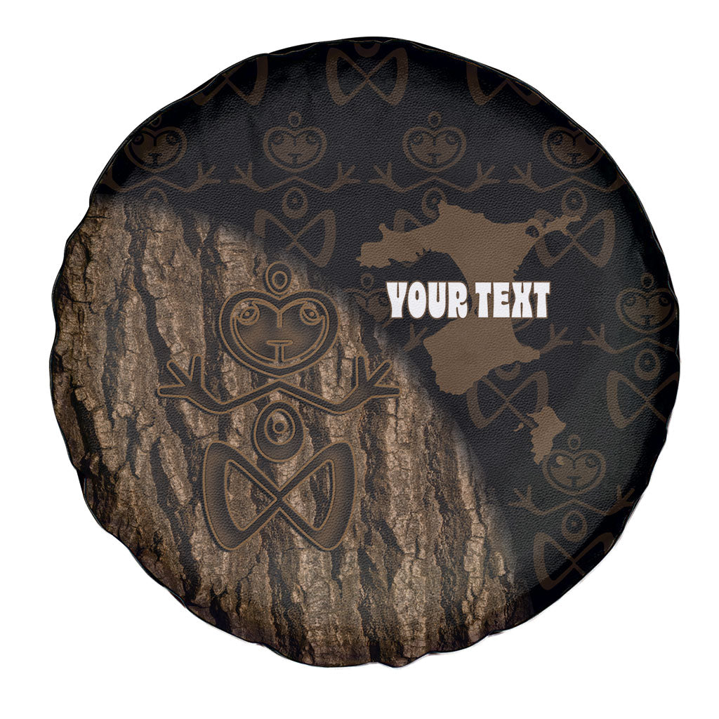 Moriori Kekoru New Zealand Personalised Spare Tire Cover Kopi Rakau Carving Chatham Islands Map