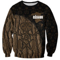 Moriori Kekoru New Zealand Personalised Sweatshirt Kopi Rakau Carving Chatham Islands Map
