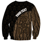 Moriori Kekoru New Zealand Personalised Sweatshirt Kopi Rakau Carving Chatham Islands Map