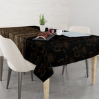 Moriori Kekoru New Zealand Personalised Tablecloth Kopi Rakau Carving Chatham Islands Map