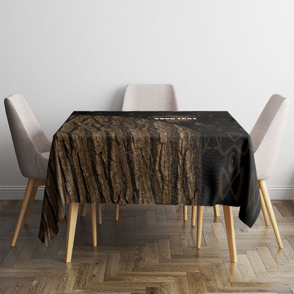 Moriori Kekoru New Zealand Personalised Tablecloth Kopi Rakau Carving Chatham Islands Map