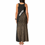 Moriori Kekoru New Zealand Personalised Tank Maxi Dress Kopi Rakau Carving Chatham Islands Map