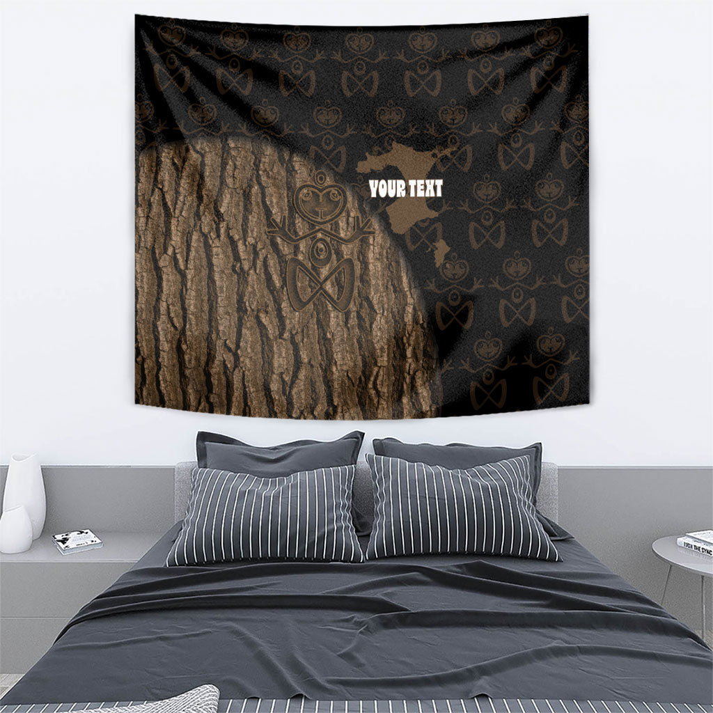 Moriori Kekoru New Zealand Personalised Tapestry Kopi Rakau Carving Chatham Islands Map