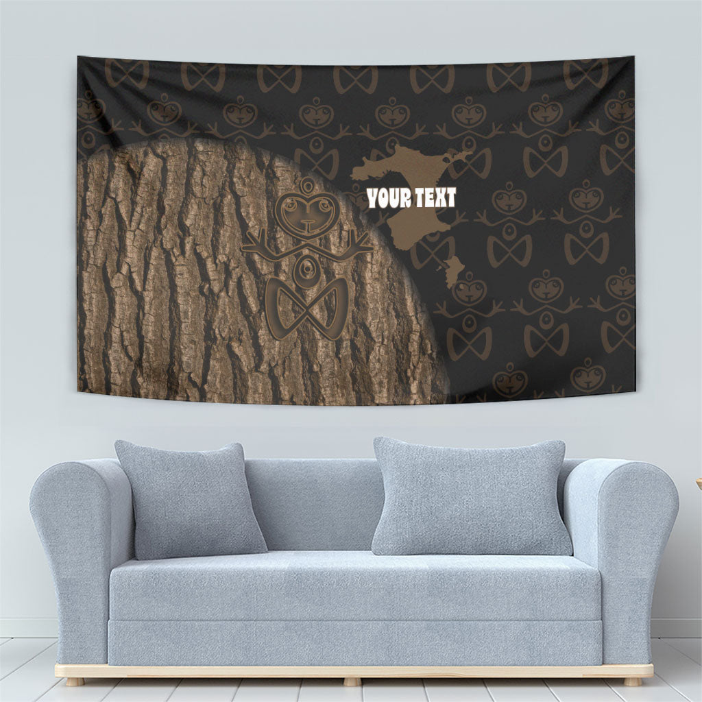 Moriori Kekoru New Zealand Personalised Tapestry Kopi Rakau Carving Chatham Islands Map
