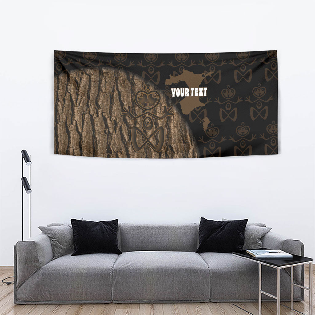Moriori Kekoru New Zealand Personalised Tapestry Kopi Rakau Carving Chatham Islands Map