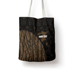 Moriori Kekoru New Zealand Personalised Tote Bag Kopi Rakau Carving Chatham Islands Map