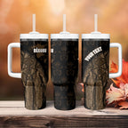 Moriori Kekoru New Zealand Personalised Tumbler With Handle Kopi Rakau Carving Chatham Islands Map