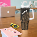 Moriori Kekoru New Zealand Personalised Tumbler With Handle Kopi Rakau Carving Chatham Islands Map