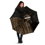 Moriori Kekoru New Zealand Personalised Umbrella Kopi Rakau Carving Chatham Islands Map
