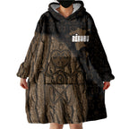 Moriori Kekoru New Zealand Personalised Wearable Blanket Hoodie Kopi Rakau Carving Chatham Islands Map