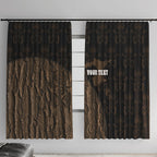 Moriori Kekoru New Zealand Personalised Window Curtain Kopi Rakau Carving Chatham Islands Map