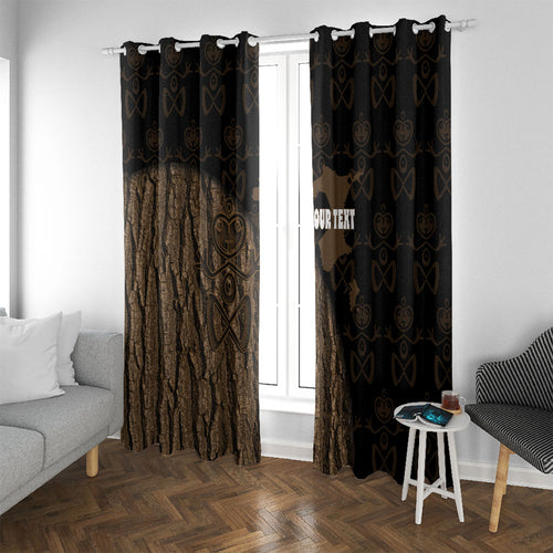Moriori Kekoru New Zealand Personalised Window Curtain Kopi Rakau Carving Chatham Islands Map