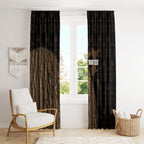 Moriori Kekoru New Zealand Personalised Window Curtain Kopi Rakau Carving Chatham Islands Map
