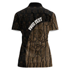 Moriori Kekoru New Zealand Personalised Women Polo Shirt Kopi Rakau Carving Chatham Islands Map