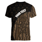 Moriori Kekoru New Zealand Personalised Women V-Neck T-Shirt Kopi Rakau Carving Chatham Islands Map