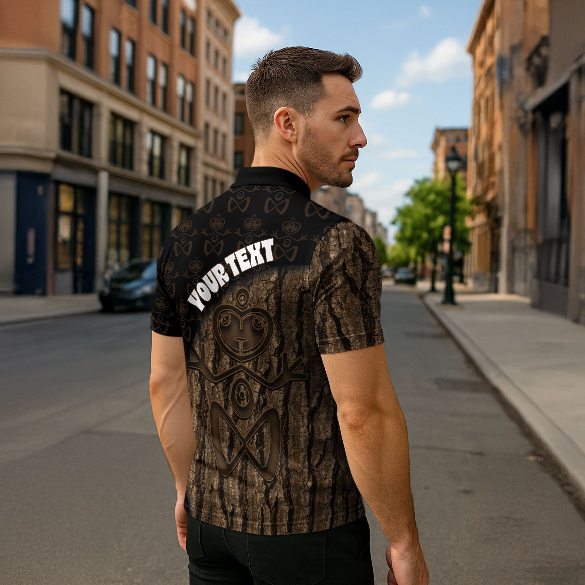 Moriori Kekoru New Zealand Personalised Zipper Polo Shirt Kopi Rakau Carving Chatham Islands Map