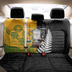 New Zealand Australia Rugby Bledisloe 2026 Back Car Seat Cover Champion Trophy Maori Aboriginal Art