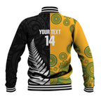 New Zealand Australia Rugby Bledisloe 2026 Custom Baseball Jacket Champion Trophy Maori Aboriginal Art