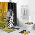 New Zealand Australia Rugby Bledisloe 2026 Bathroom Set Champion Trophy Maori Aboriginal Art