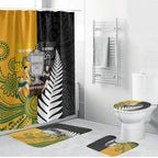 New Zealand Australia Rugby Bledisloe 2026 Bathroom Set Champion Trophy Maori Aboriginal Art