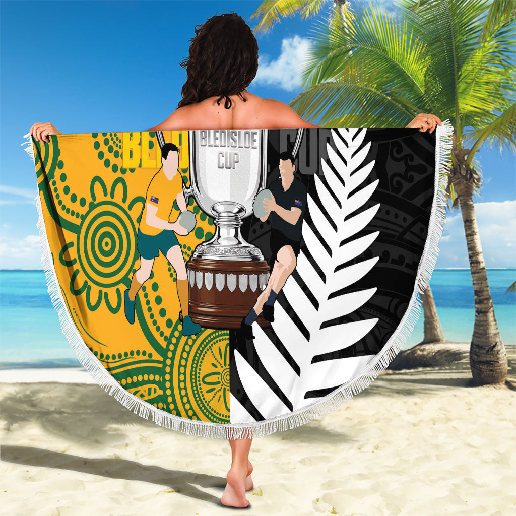 New Zealand Australia Rugby Bledisloe 2026 Beach Blanket Champion Trophy Maori Aboriginal Art