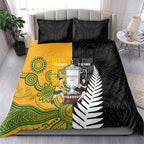 New Zealand Australia Rugby Bledisloe 2026 Bedding Set Champion Trophy Maori Aboriginal Art