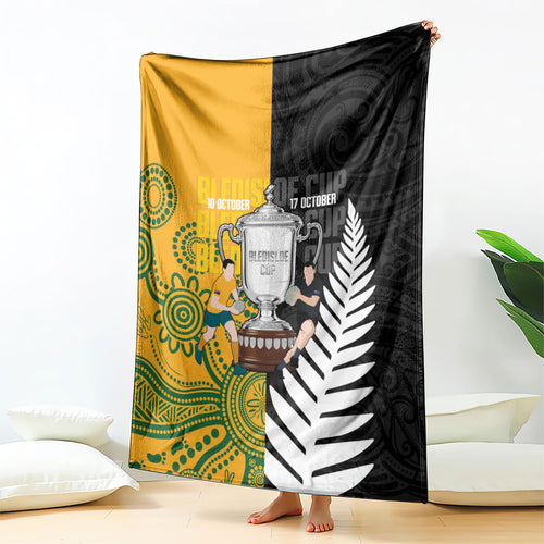 New Zealand Australia Rugby Bledisloe 2026 Blanket Champion Trophy Maori Aboriginal Art