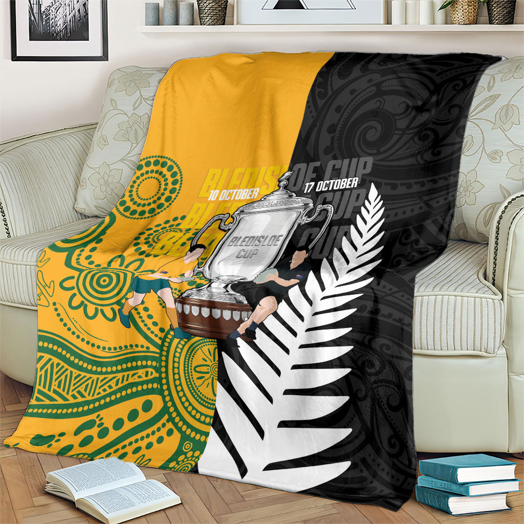 New Zealand Australia Rugby Bledisloe 2026 Blanket Champion Trophy Maori Aboriginal Art