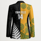 New Zealand Australia Rugby Bledisloe 2026 Custom Blazer Champion Trophy Maori Aboriginal Art