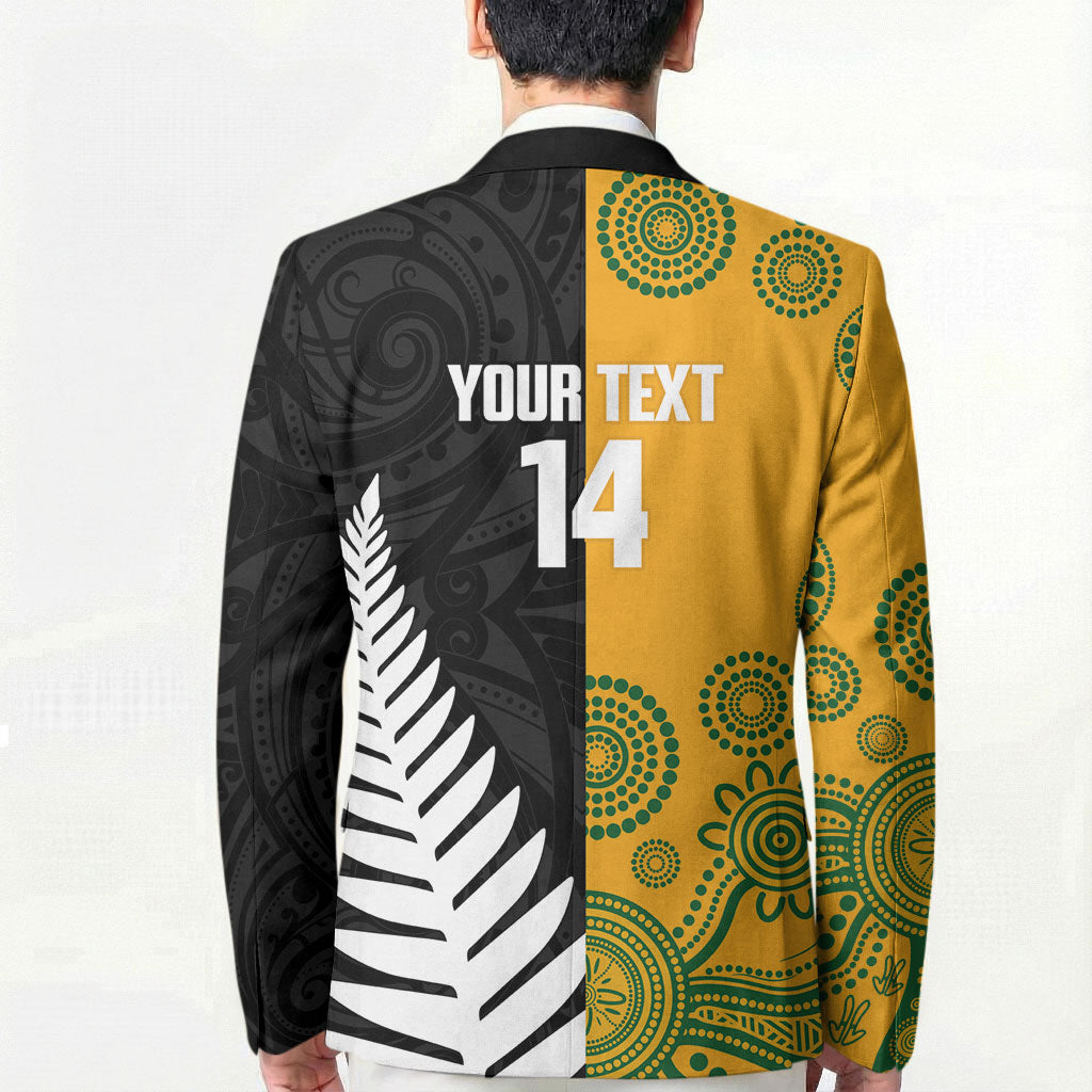 New Zealand Australia Rugby Bledisloe 2026 Custom Blazer Champion Trophy Maori Aboriginal Art