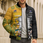 New Zealand Australia Rugby Bledisloe 2026 Custom Bomber Puffer Jacket Champion Trophy Maori Aboriginal Art