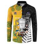 New Zealand Australia Rugby Bledisloe 2026 Custom Button Sweatshirt Champion Trophy Maori Aboriginal Art