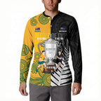 New Zealand Australia Rugby Bledisloe 2026 Custom Button Sweatshirt Champion Trophy Maori Aboriginal Art