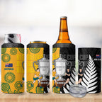 New Zealand Australia Rugby Bledisloe 2026 4 in 1 Can Cooler Tumbler Champion Trophy Maori Aboriginal Art