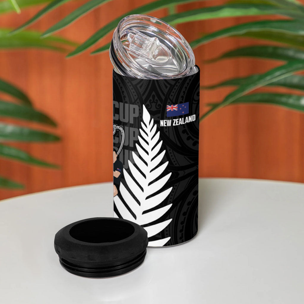New Zealand Australia Rugby Bledisloe 2026 4 in 1 Can Cooler Tumbler Champion Trophy Maori Aboriginal Art