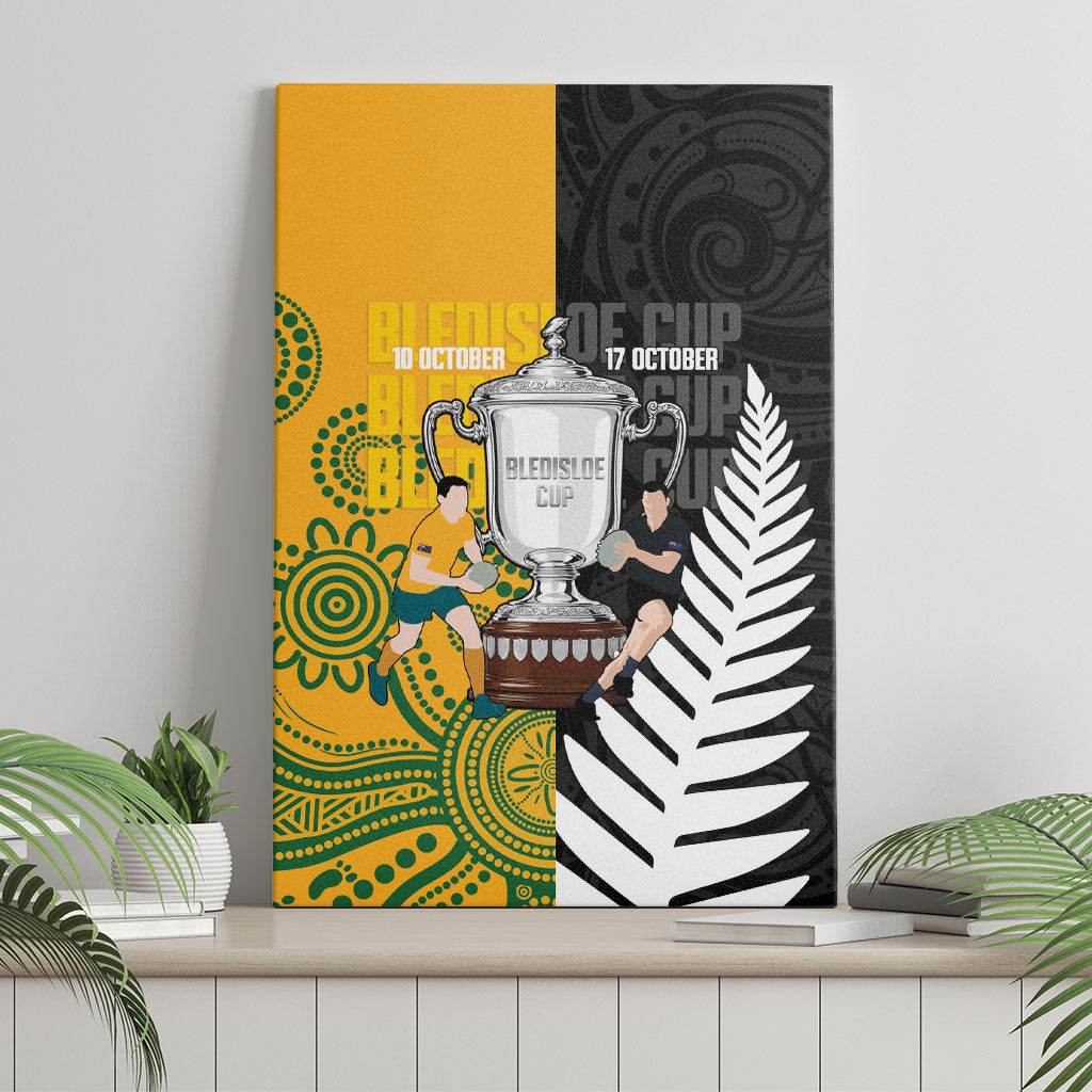 New Zealand Australia Rugby Bledisloe 2026 Canvas Wall Art Champion Trophy Maori Aboriginal Art
