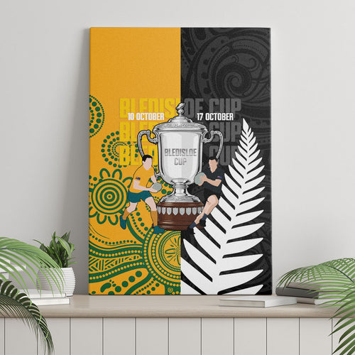 New Zealand Australia Rugby Bledisloe 2026 Canvas Wall Art Champion Trophy Maori Aboriginal Art