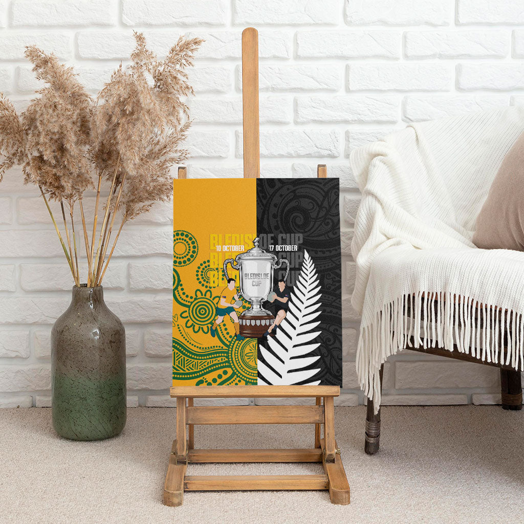 New Zealand Australia Rugby Bledisloe 2026 Canvas Wall Art Champion Trophy Maori Aboriginal Art