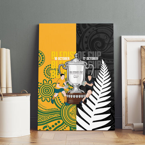 New Zealand Australia Rugby Bledisloe 2026 Canvas Wall Art Champion Trophy Maori Aboriginal Art