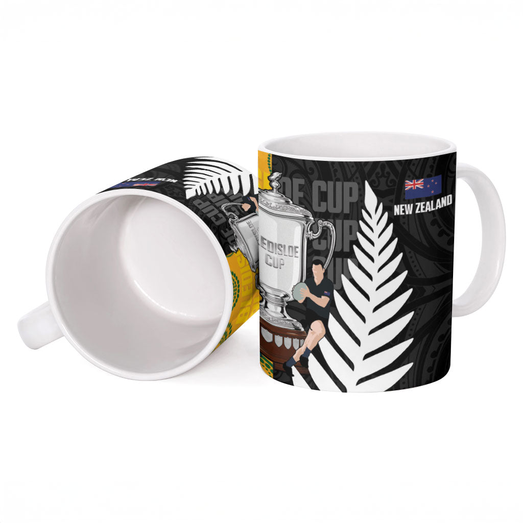 New Zealand Australia Rugby Bledisloe 2026 Ceramic Mug Champion Trophy Maori Aboriginal Art