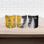 New Zealand Australia Rugby Bledisloe 2026 Ceramic Mug Champion Trophy Maori Aboriginal Art