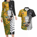 New Zealand Australia Rugby Bledisloe 2026 Custom Couples Matching Long Sleeve Bodycon Dress and Hawaiian Shirt Champion Trophy Maori Aboriginal Art